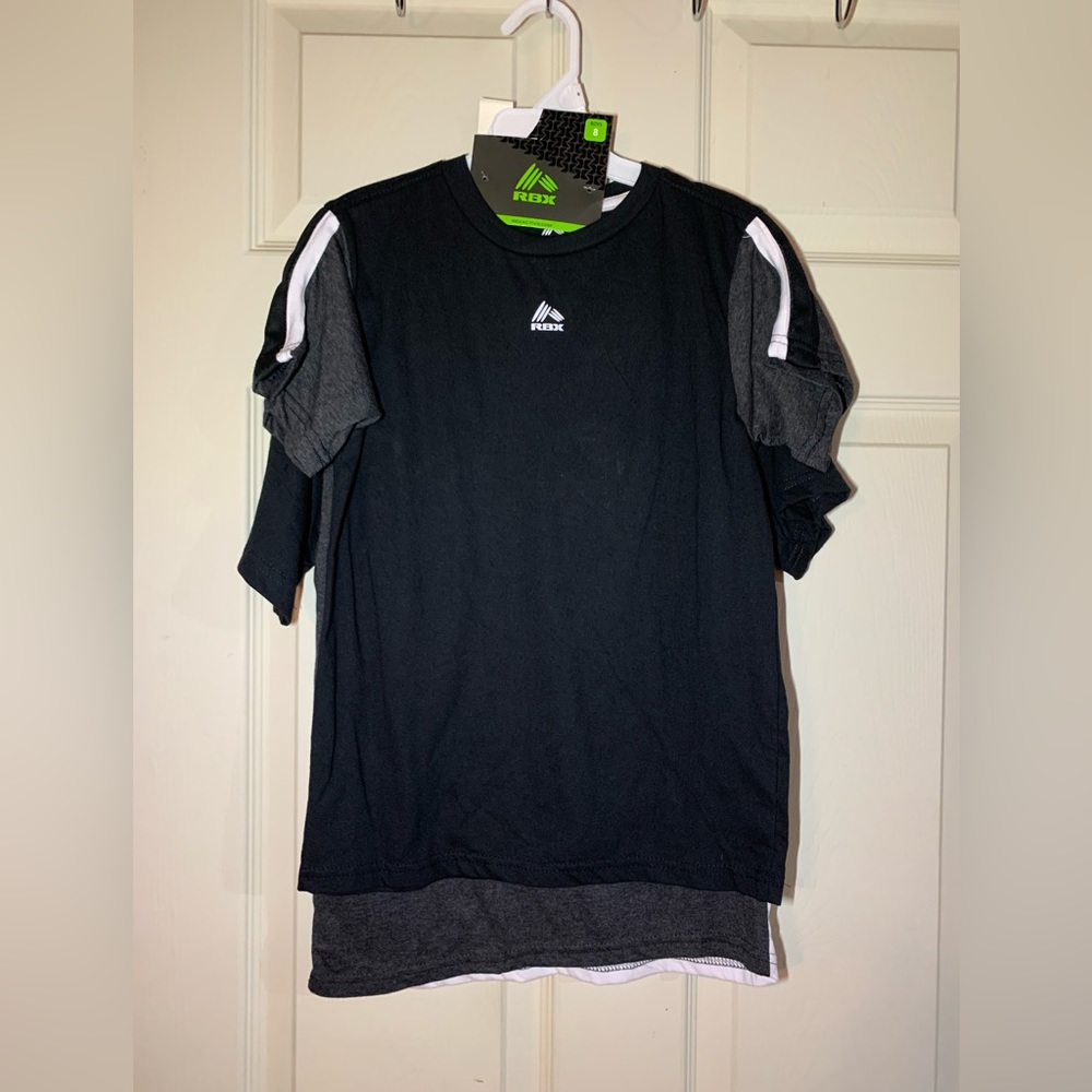 Boys RBX Black Gray White Shirts